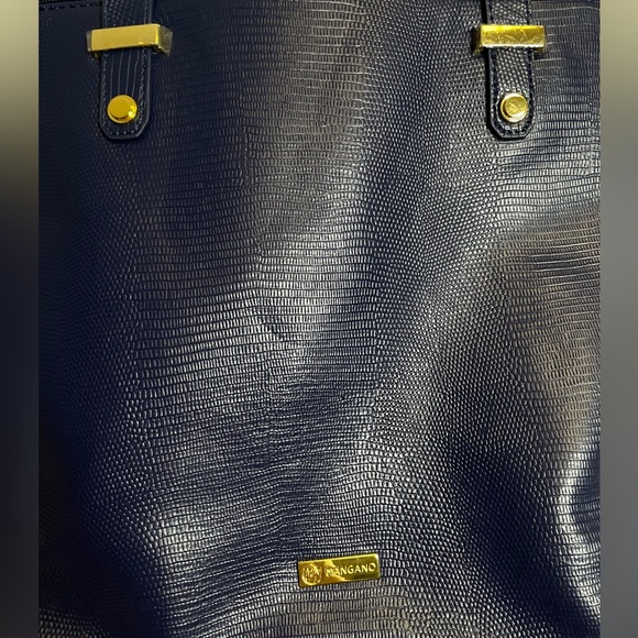 Joy Mangano Luxe Leather Lizard-Embossed Tote - Picture 3 of 8